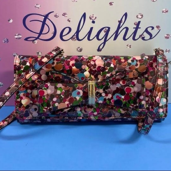Betsey Johnson Bags Nwt Betsey Johnson Crossbody Confetti Bow 3 Way Bag Multicolored Poshmark